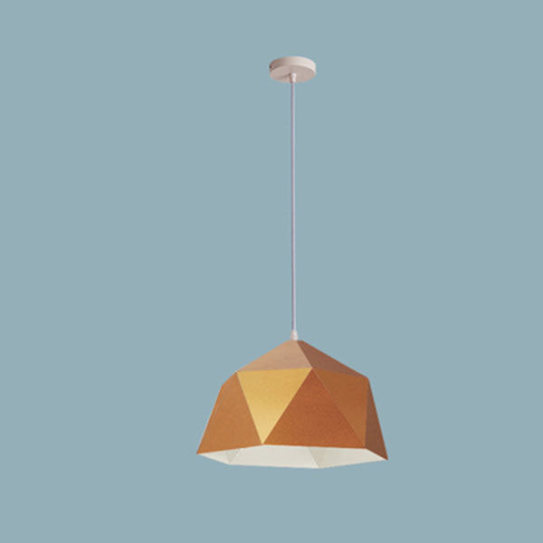 Moderna Lampada a Sospensione in Ferro Geometrica a Rombo con 1 Luce