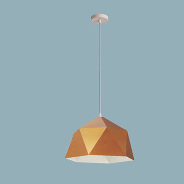 Moderna Lampada a Sospensione in Ferro Geometrica a Rombo con 1 Luce
