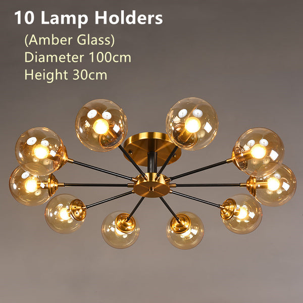 Lampada da soffitto in rame per il soggiorno