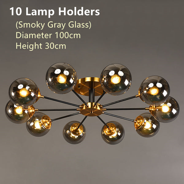 Lampada da soffitto in rame per il soggiorno