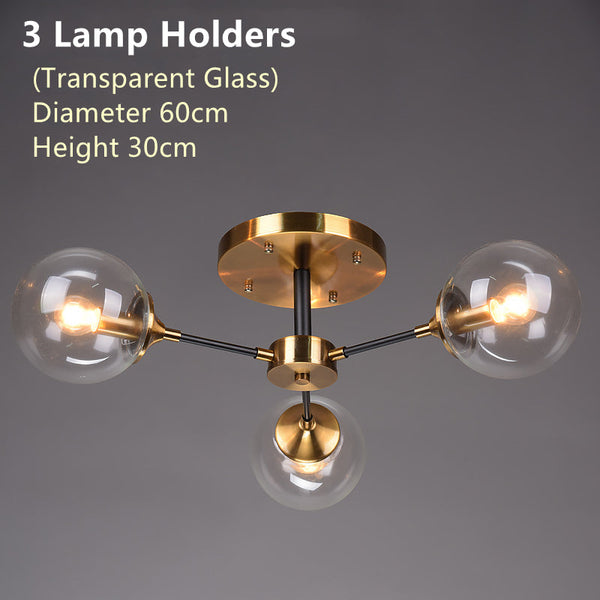 Lampada da soffitto in rame per il soggiorno
