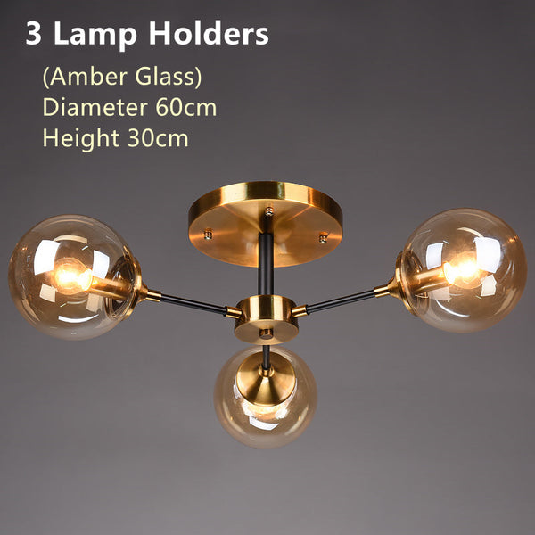 Lampada da soffitto in rame per il soggiorno