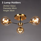 Lampada da soffitto in rame per il soggiorno