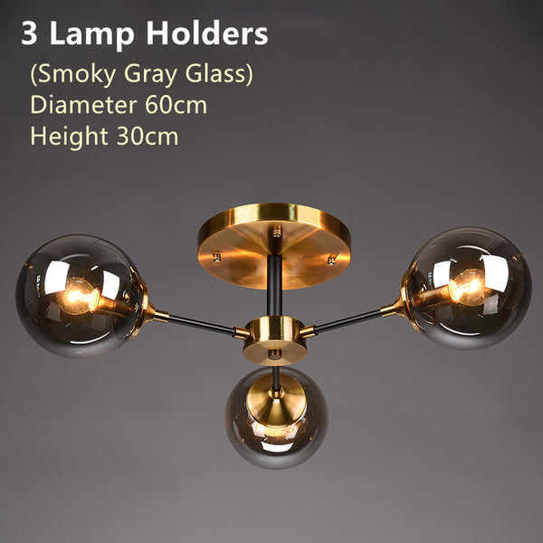 Lampada da soffitto in rame per il soggiorno