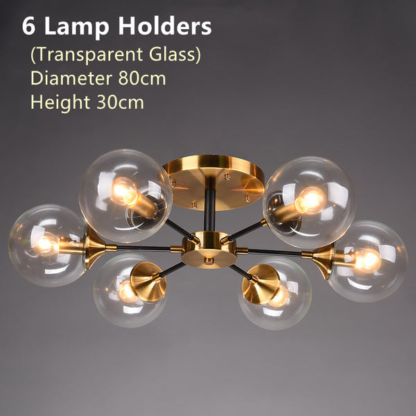 Lampada da soffitto in rame per il soggiorno