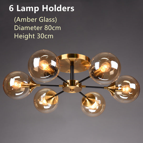 Lampada da soffitto in rame per il soggiorno