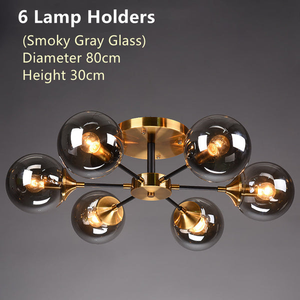 Lampada da soffitto in rame per il soggiorno
