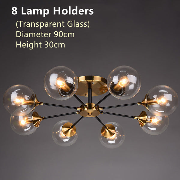 Lampada da soffitto in rame per il soggiorno