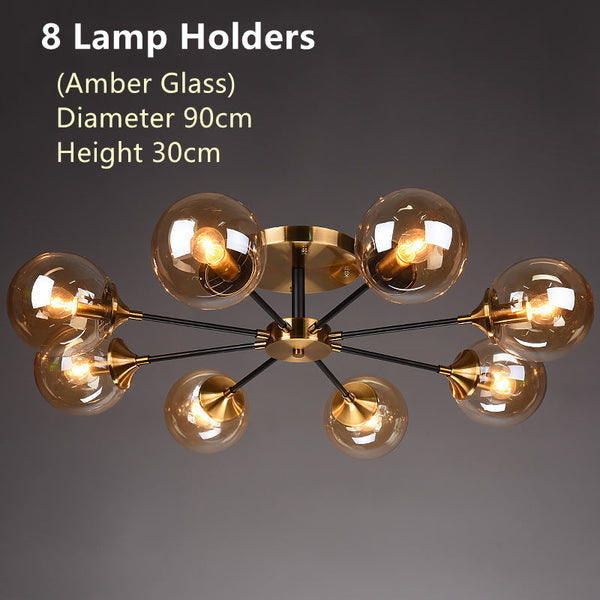 Lampada da soffitto in rame per il soggiorno
