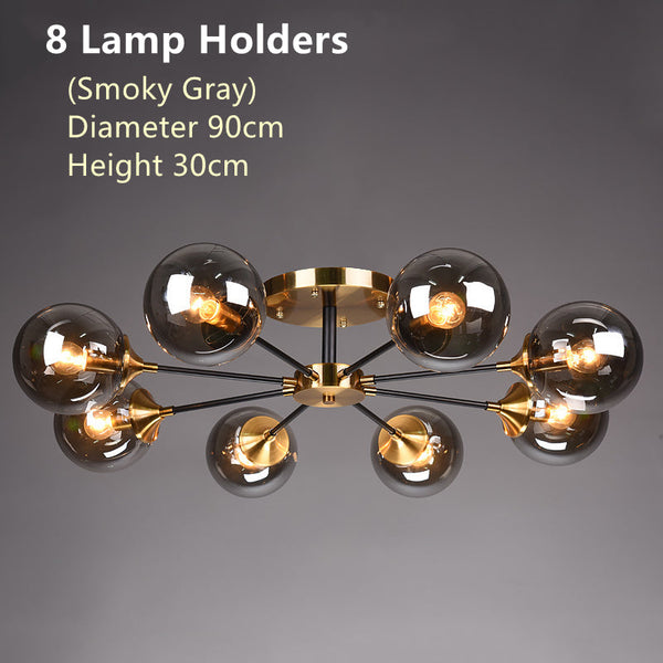 Lampada da soffitto in rame per il soggiorno
