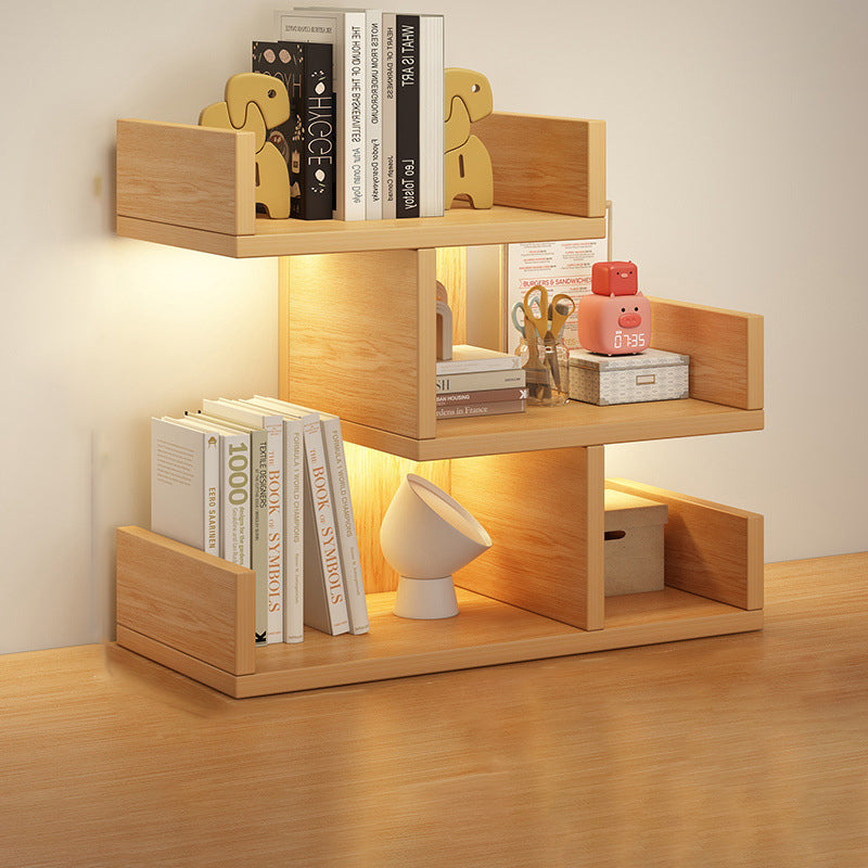 Libreria Moderna Minimalista Rettangolare MDF a 3 Ripiani per Ufficio a Casa