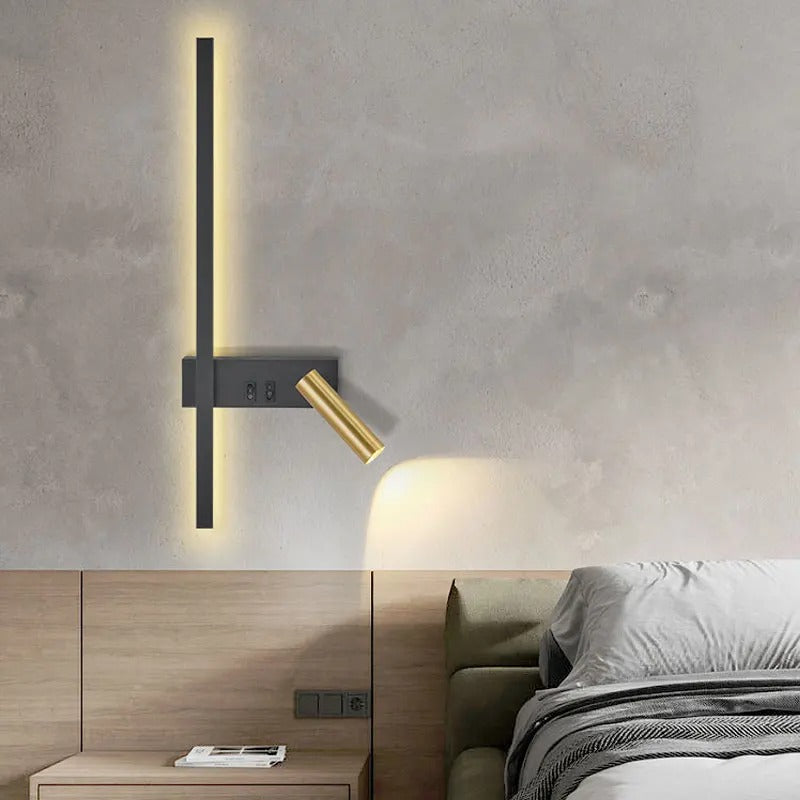 Lampada da Parete LED Girevole con Testa di Lettura Regolabile