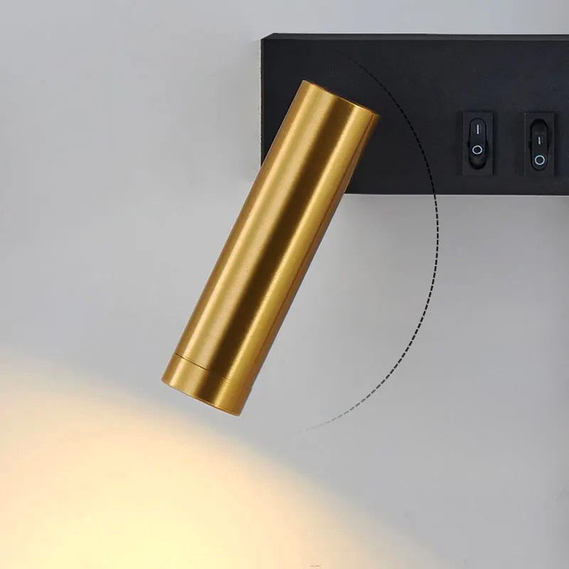 Lampada da Parete LED Girevole con Testa di Lettura Regolabile