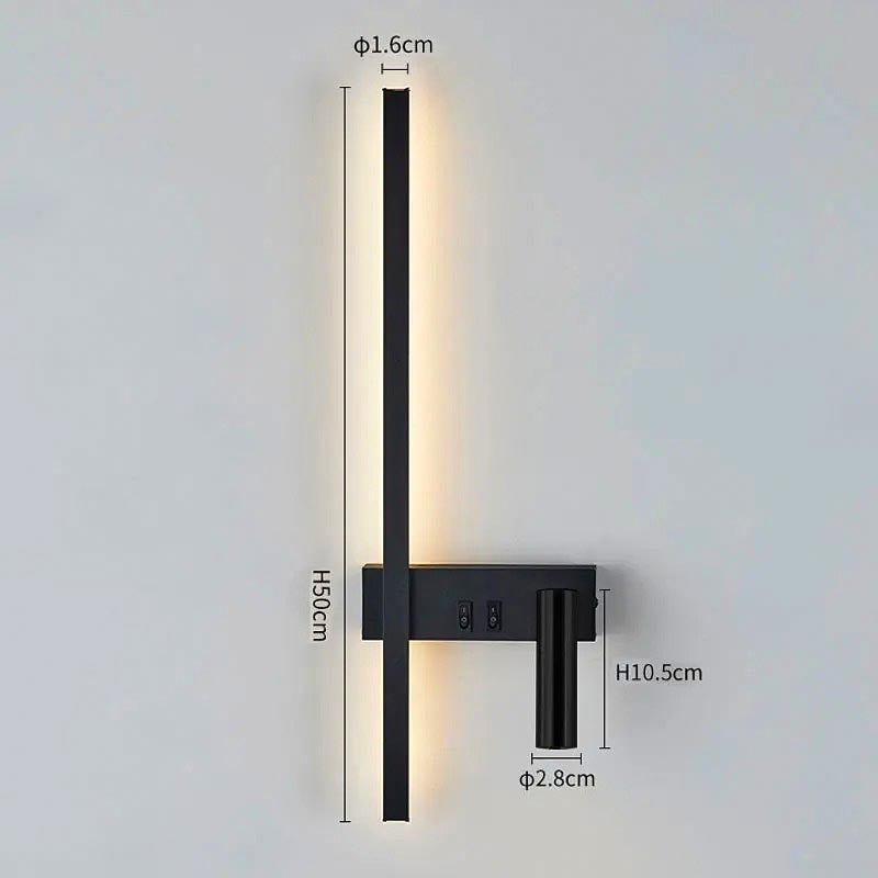 Lampada da Parete LED Girevole con Testa di Lettura Regolabile