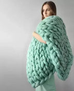 Coperta Chunky Lavorata a Maglia – Plaid Extra Morbido e Caldo per Divano e Letto