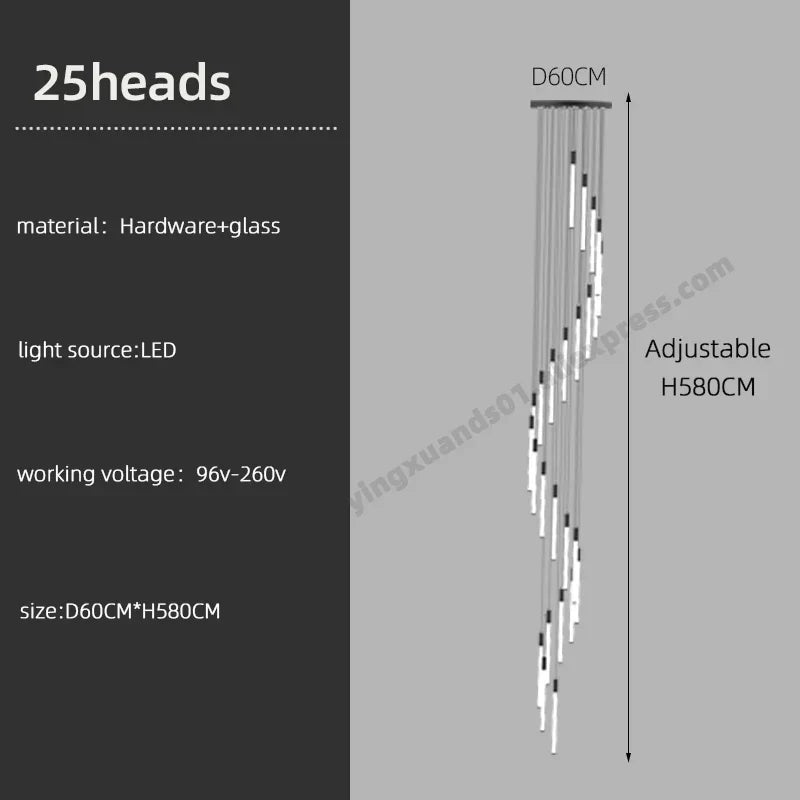 lampadario moderno sospeso per illuminazione interna design loft