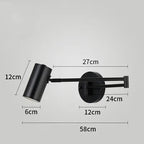 LUXARM Lampada da Parete Regolabile con Braccio Lungo