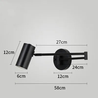 LUXARM Lampada da Parete Regolabile con Braccio Lungo