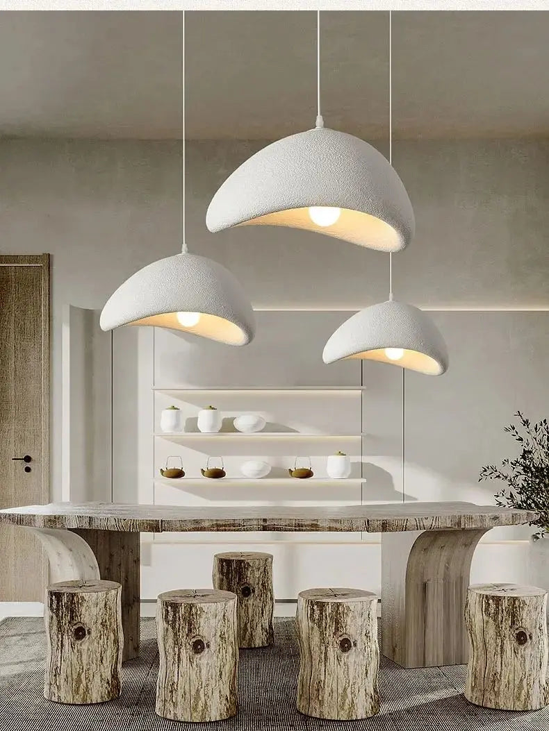 WabiGlow – Lampada a sospensione LED Wabi Sabi moderna per soggiorno, sala da pranzo e camera da letto