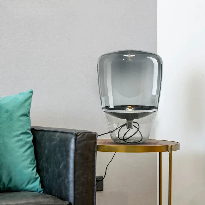 AuroraGlow – Lampada da Tavolo in Vetro LED Design Scandinavo