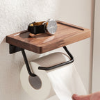 WoodGuard - Elegante porta rotolo di carta igienica in legno per le tue cose essenziali