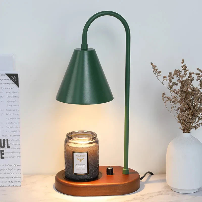 Lampada da Tavolo Riscaldante per Cera Profumata Dimmerabile con Paralume in Metallo