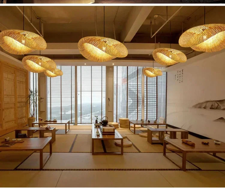 Lampada a sospensione in bambù TropicalBreeze