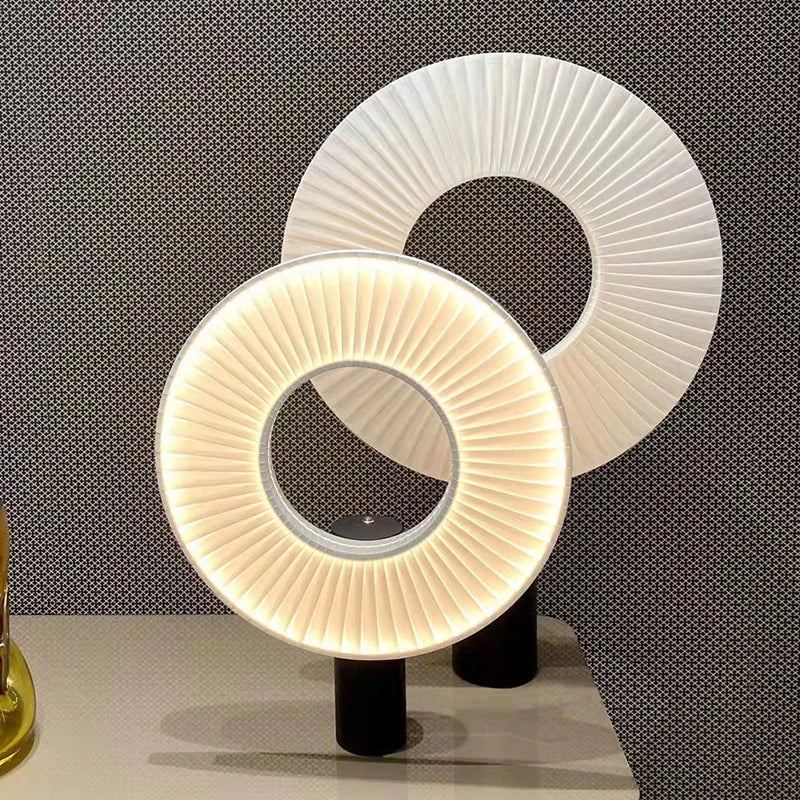 lampadario moderno in tessuto iris led per decorazione d'hotel