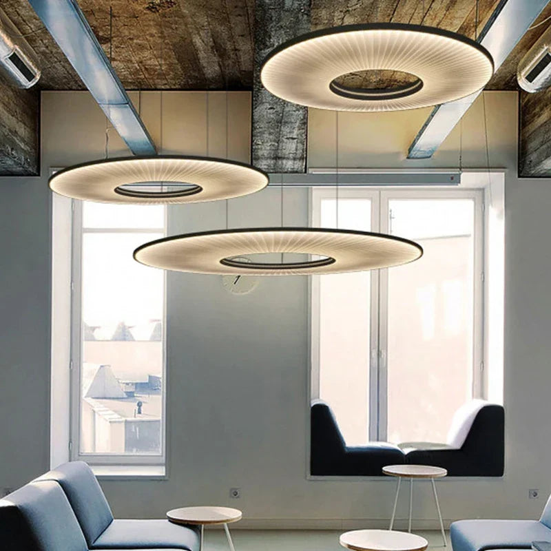 lampadario moderno in tessuto iris led per decorazione d'hotel