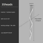 lampadario moderno sospeso per illuminazione interna design loft