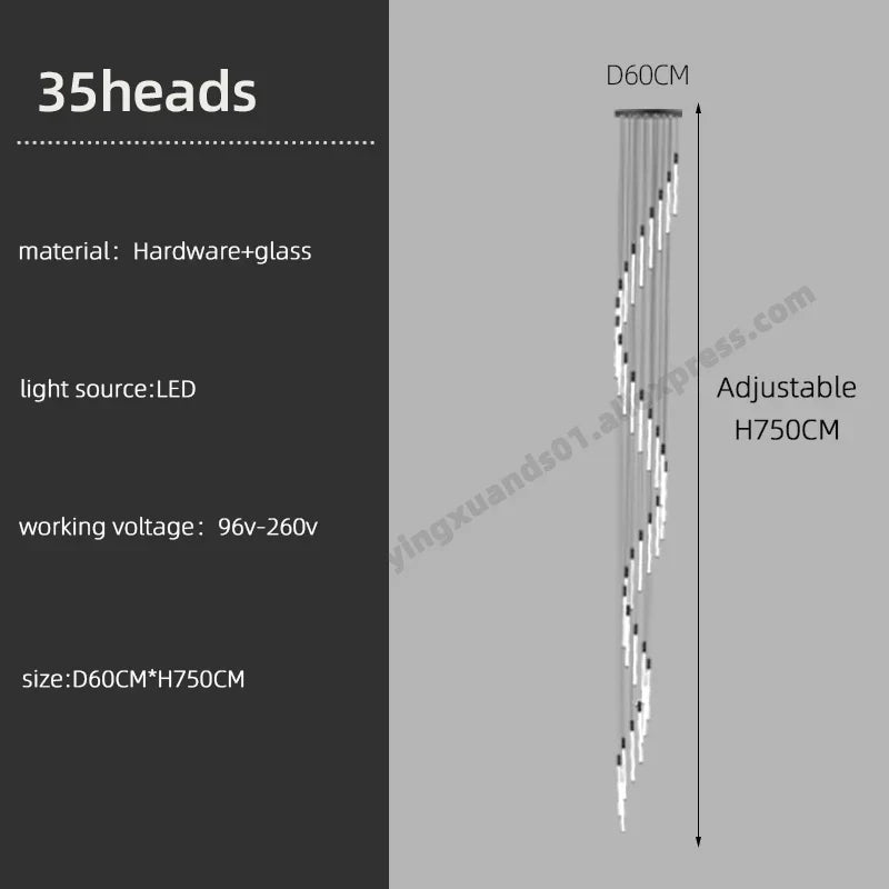 lampadario moderno sospeso per illuminazione interna design loft