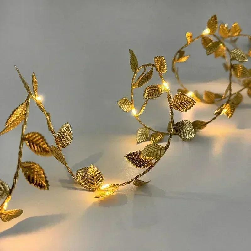AureaLeaf Luci di Natale Dorate