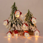 Casette di Natale in Legno con Illuminazione LED – Decorazione Natalizia Decorativa