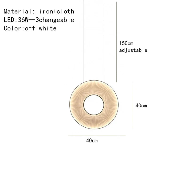 lampadario moderno in tessuto iris led per decorazione d'hotel