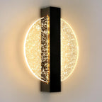 LumaLeaf Pannello Rotondo da Parete – Lampada da Parete LED Moderna con Foglia Argento e Luce Calda (3500K)