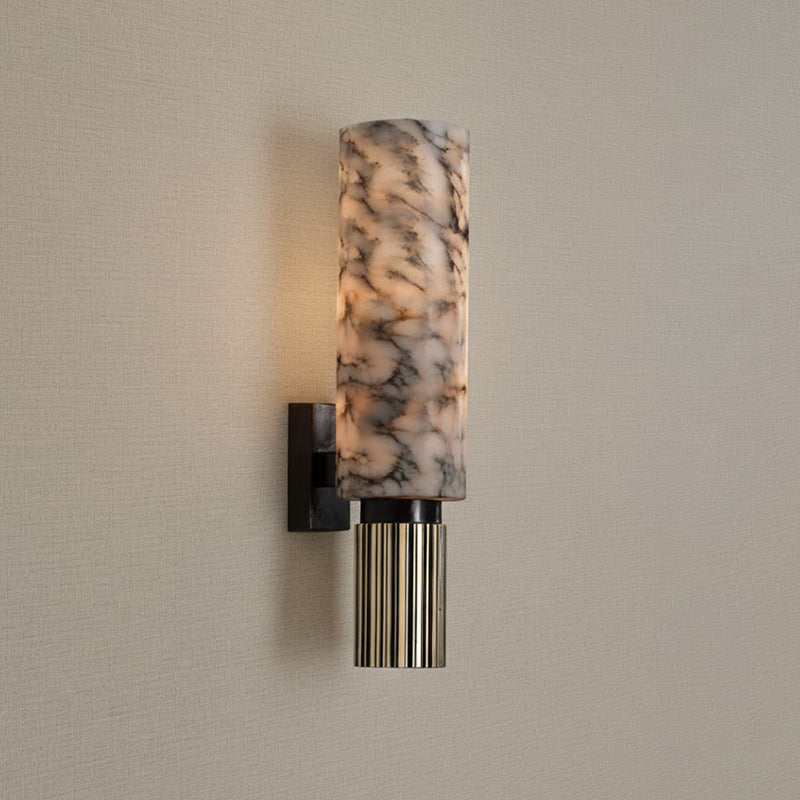 Lampada da Parete in Alabastro Santorini