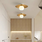 Lampada da soffitto Sareno – Struttura in ferro – Vetro – Ø 35 cm – Design moderno per il soggiorno