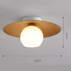 Lampada da soffitto Sareno – Struttura in ferro – Vetro – Ø 35 cm – Design moderno per il soggiorno