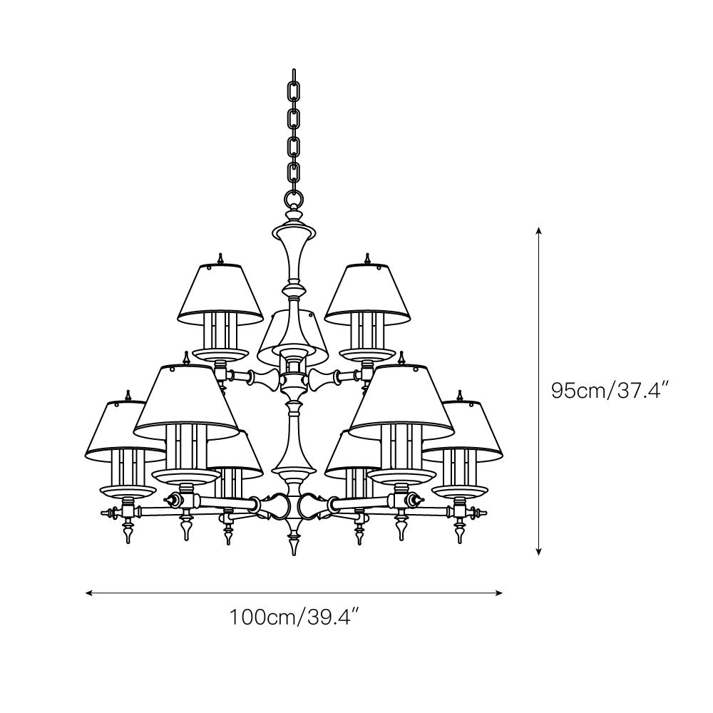 Candelabro in Ottone a Più Bracci