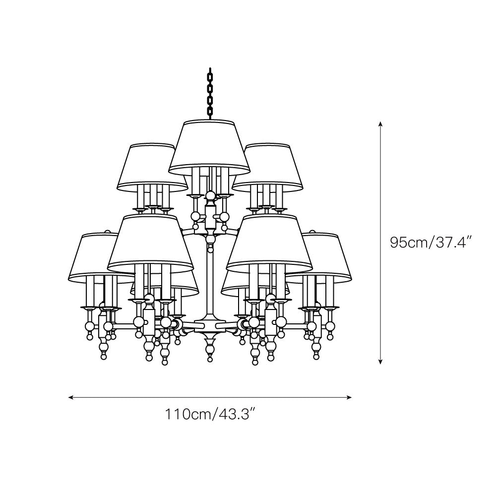 Candelabro in Ottone a Più Bracci