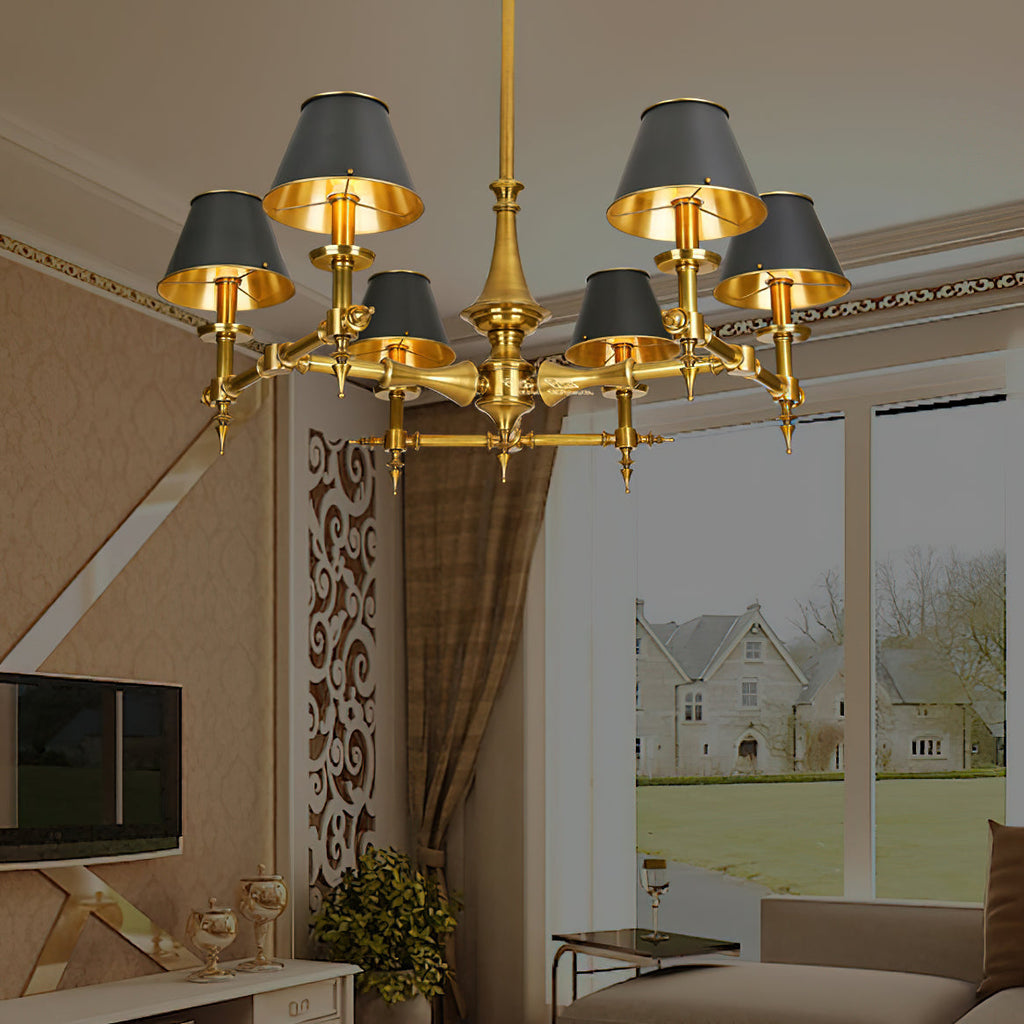 Candelabro in Ottone a Più Bracci