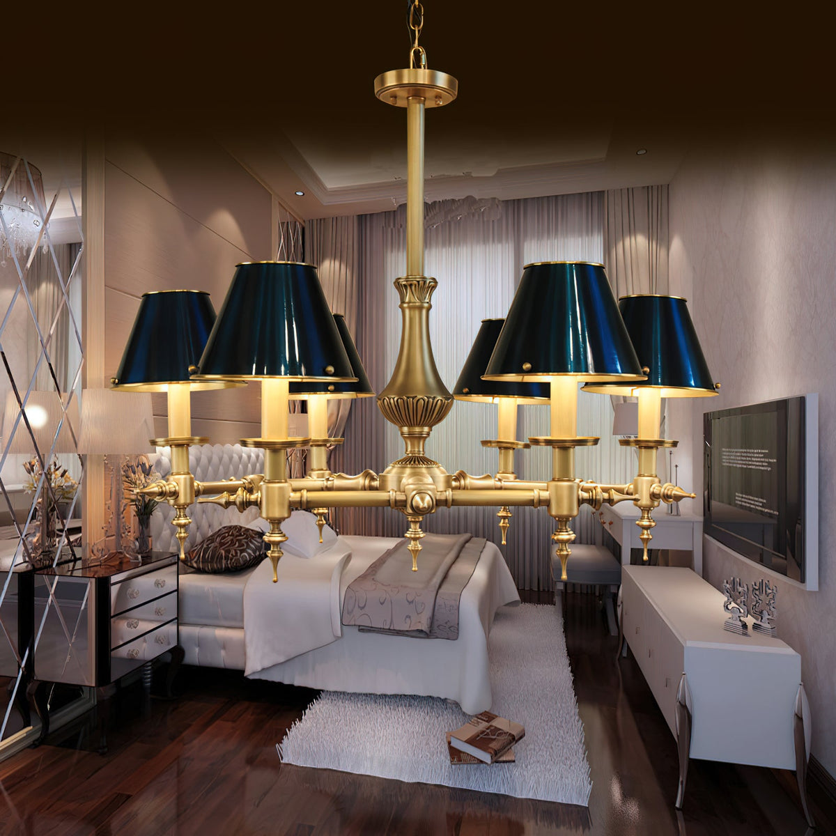Candelabro in Ottone a Più Bracci