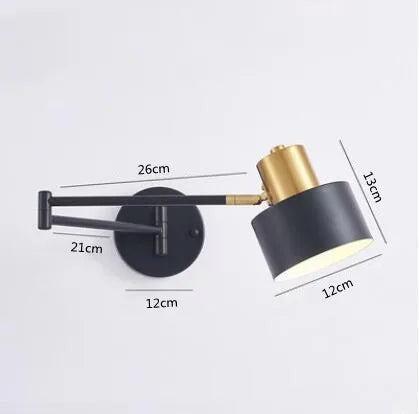 LUXARM Lampada da Parete Regolabile con Braccio Lungo