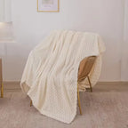 Caelidra - Coperta in Velluto a Righe Calda e Accogliente per Divano e Letto