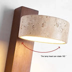 AureaCave Wabi-Sabi Lampada da Parete in Travertino