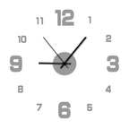 ClearView - Orologio da parete elegante senza cornice con numeri facili da leggere