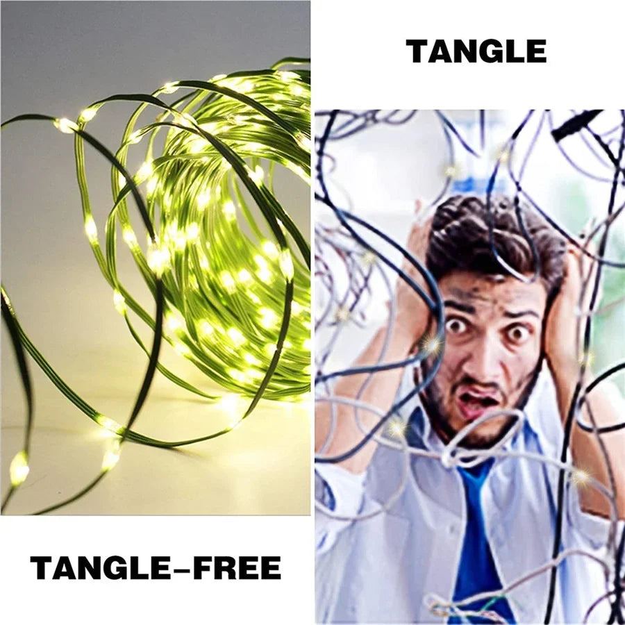 GLOWLINE – 10M-100M Catena di Luci LED Impermeabile con 8 Modalità