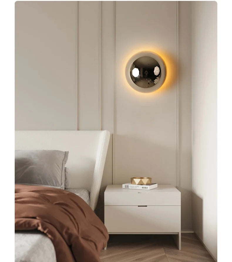 LumiBau Luxe Bauhaus Lampada da Parete Rotonda