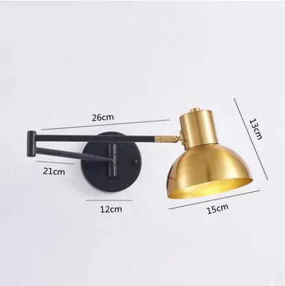 LUXARM Lampada da Parete Regolabile con Braccio Lungo