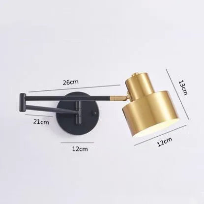 LUXARM Lampada da Parete Regolabile con Braccio Lungo